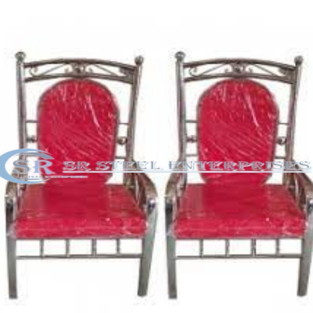 Velvet Stainless Steel High Back Chair