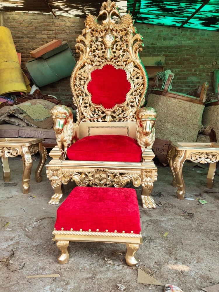 Rectangular English Wooden Maharaja Chair, For Home, Size: 5 Feet