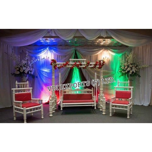 Wooden Sankheda Swing Set, For Wedding Decoration