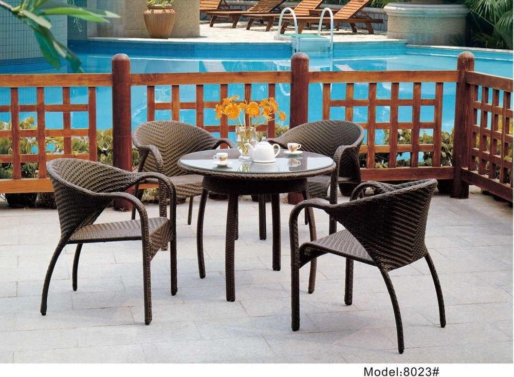 Global Outdoor Cafeteria Furniture, Table Top Material : Glass