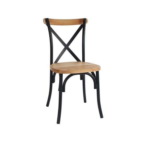 HV Powder Coated Cross Back Chair, For Cafe