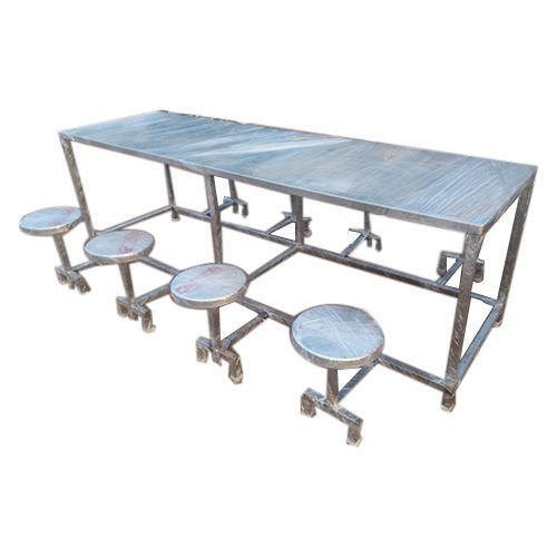 Stainless Steel 8 Seater Ss Dining Canteen Table