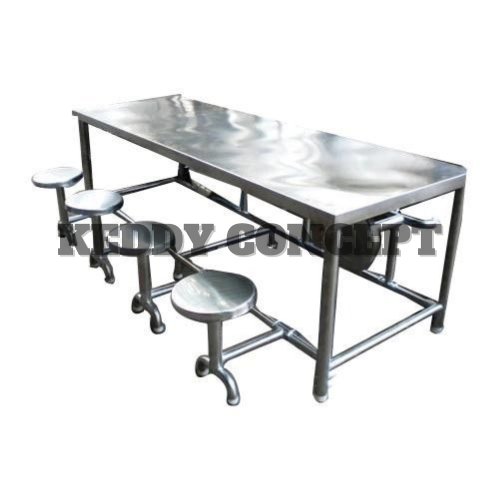 Silver Stainless Steel Canteen Table, Size: 72 X30x32