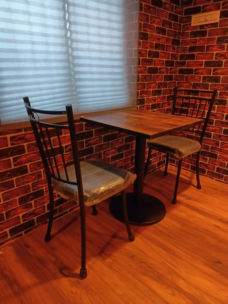 Black Iron Cafe Table Chair Set