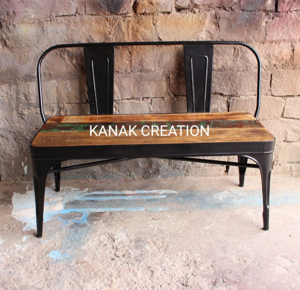 Black Kanak Creation Tow Seater Toxil Style Bench