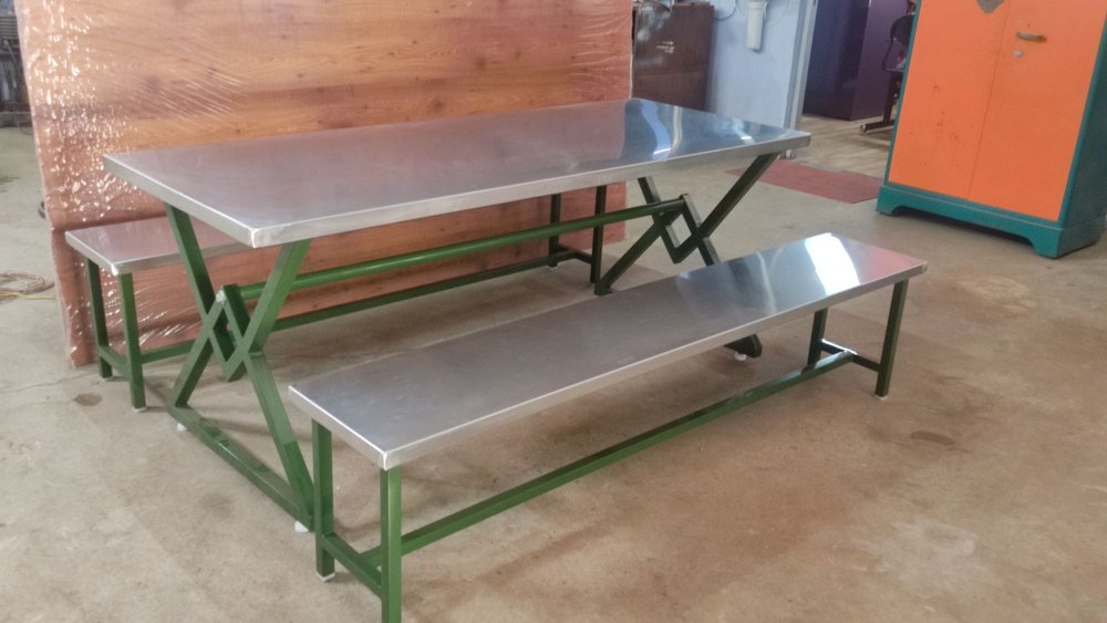 green Hostel Canteen Furniture, For Dining