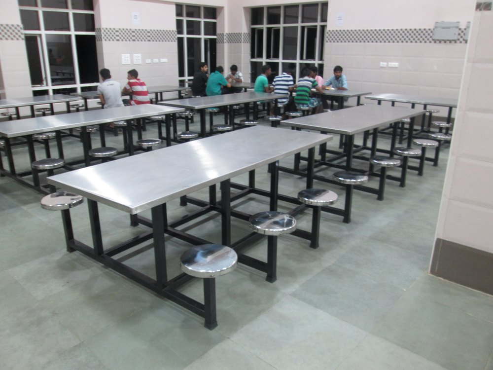 Silver Industrial Canteen Table