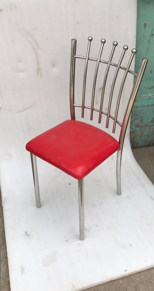 Red Steel Cafeteria Chair