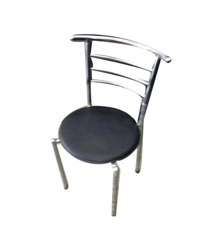 Black Polished Stainless Steel Cafe Chair