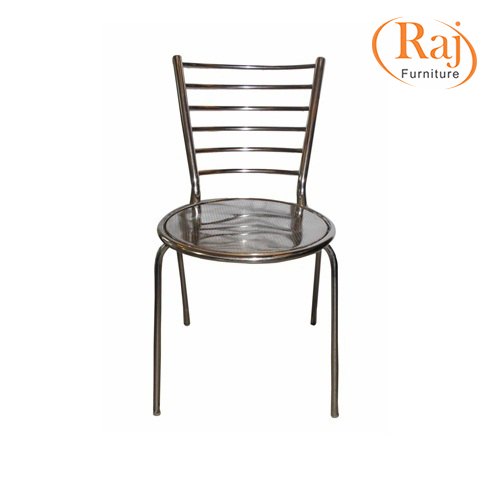 Raj Furniture Black Stainless Steel Cafe Chair