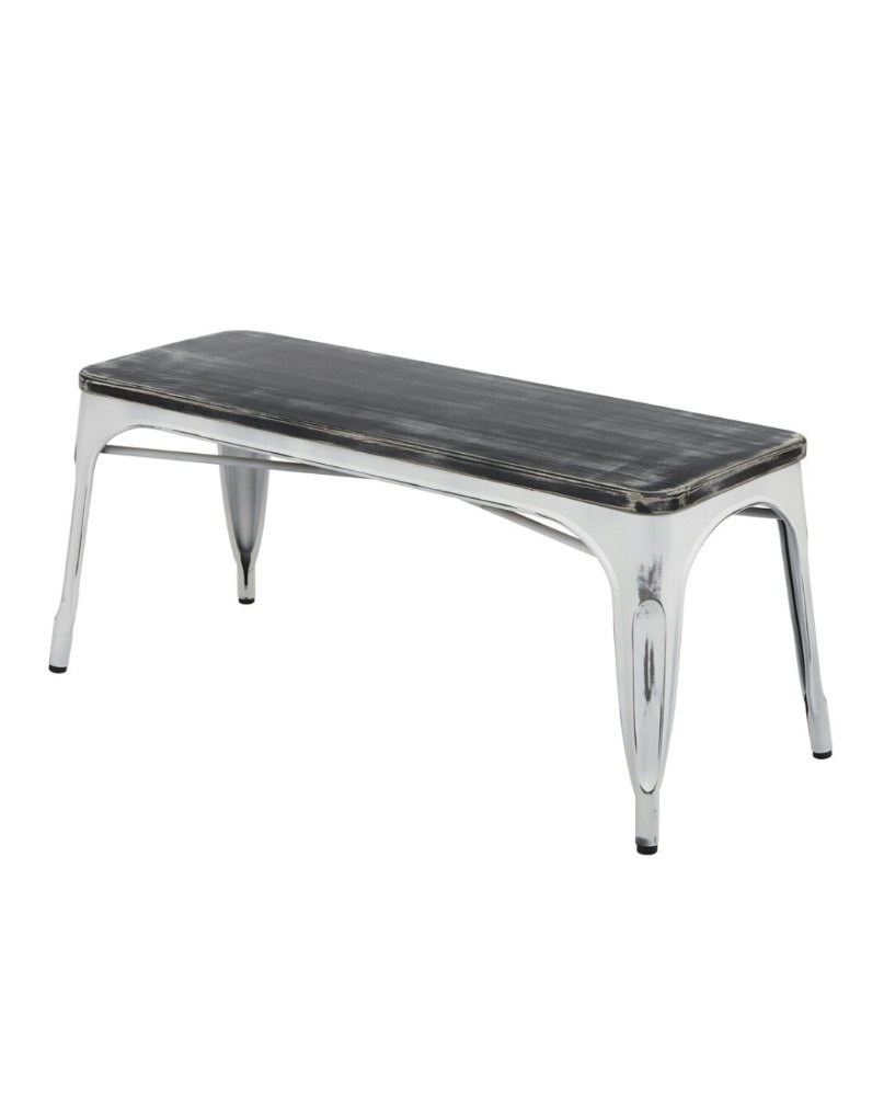 Multicolor Rajtai Metal Legs Wooden Seating Bench For Restaurant / Cafe / Bar