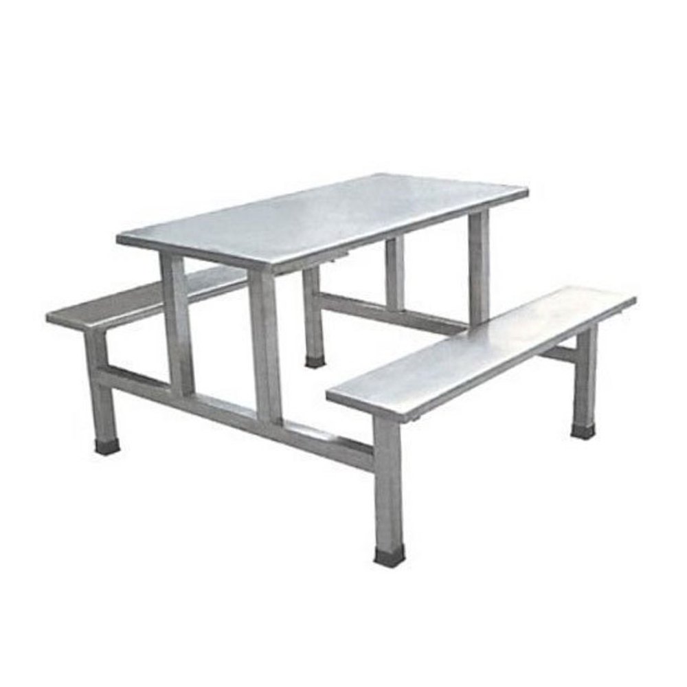 Silver Stainless Steel Canteen Bench, Seating Capacity: 6 Person, Size: 1800mm X 750mm