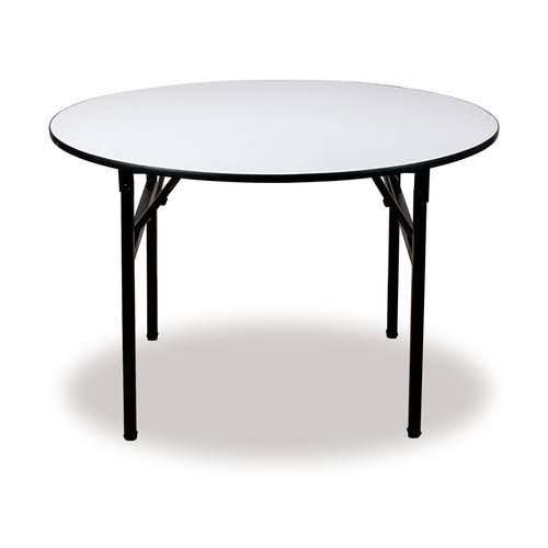 Off white FurnSign Round Banquet Table, Size/Dimension: 4 Ft Dia, Seating Capacity: 6 Seater