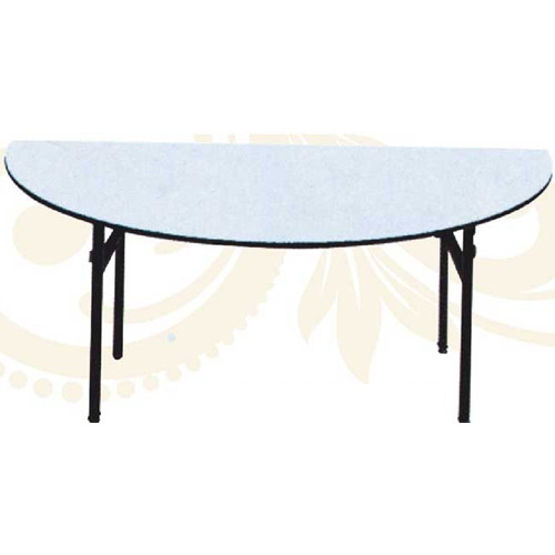 PlyBoard White D Shape Banquet Tables