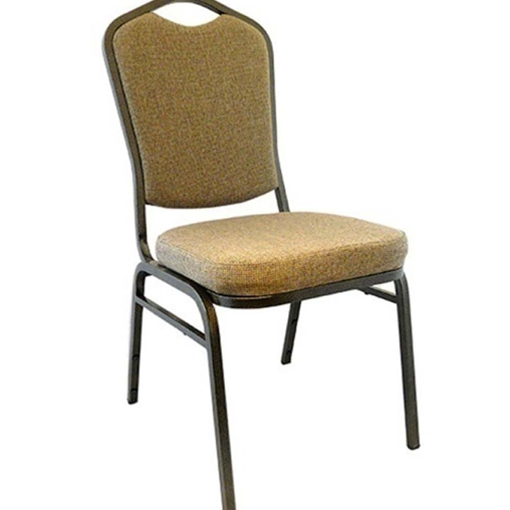 HKI Fabric Mild Steel Beige Banquet Chair