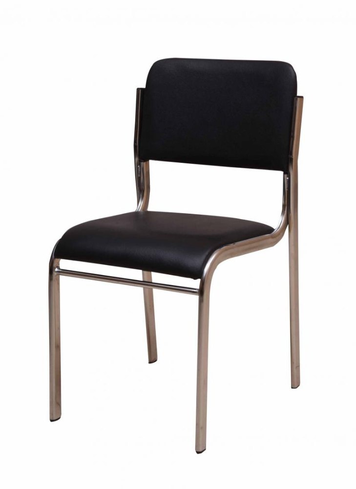 Omacme Leather BQT 814 Black Steel Banquet Chair, Seating Capacity: 1 Seater