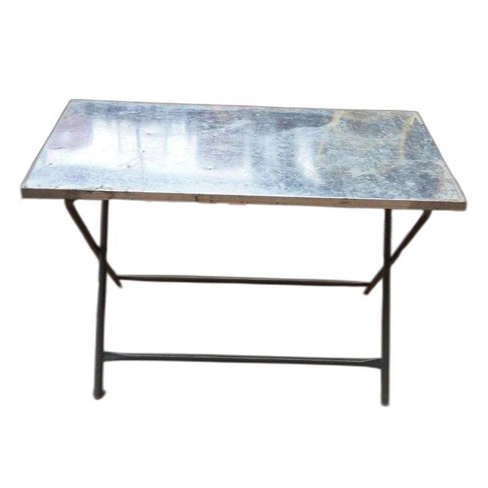 Silver Rectangular GI Buffet Table