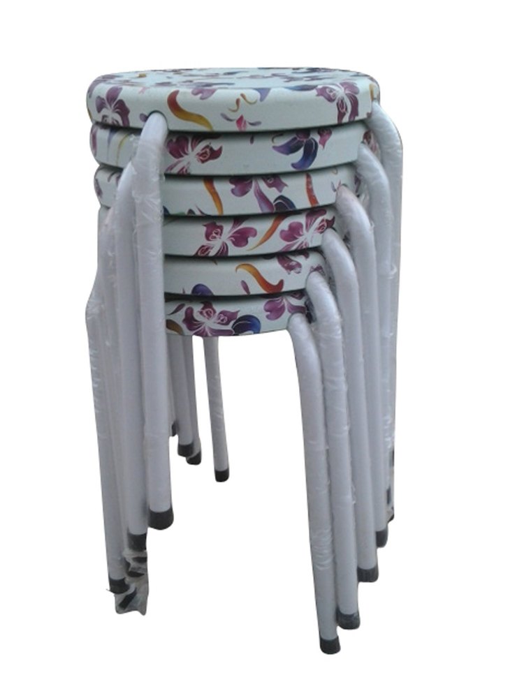 Amaze Stackable Stools Stacking Chairs - Purple Flowers (10 Pcs.)