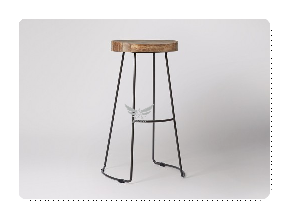 Aprodz Natural Bar Stool, Model Name/Number: Bo-71, Size: L 46 X D 42 X H 76 Cm