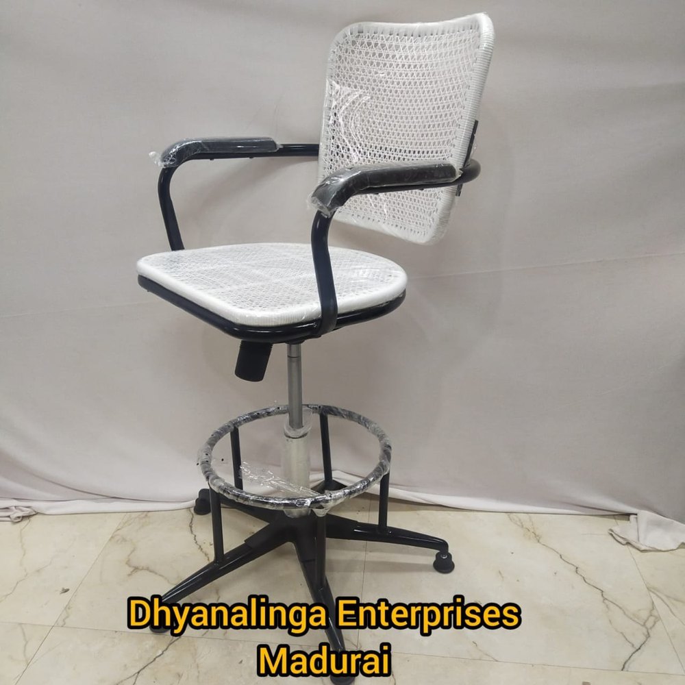 White Cash Counter Chair WIRE MODEL