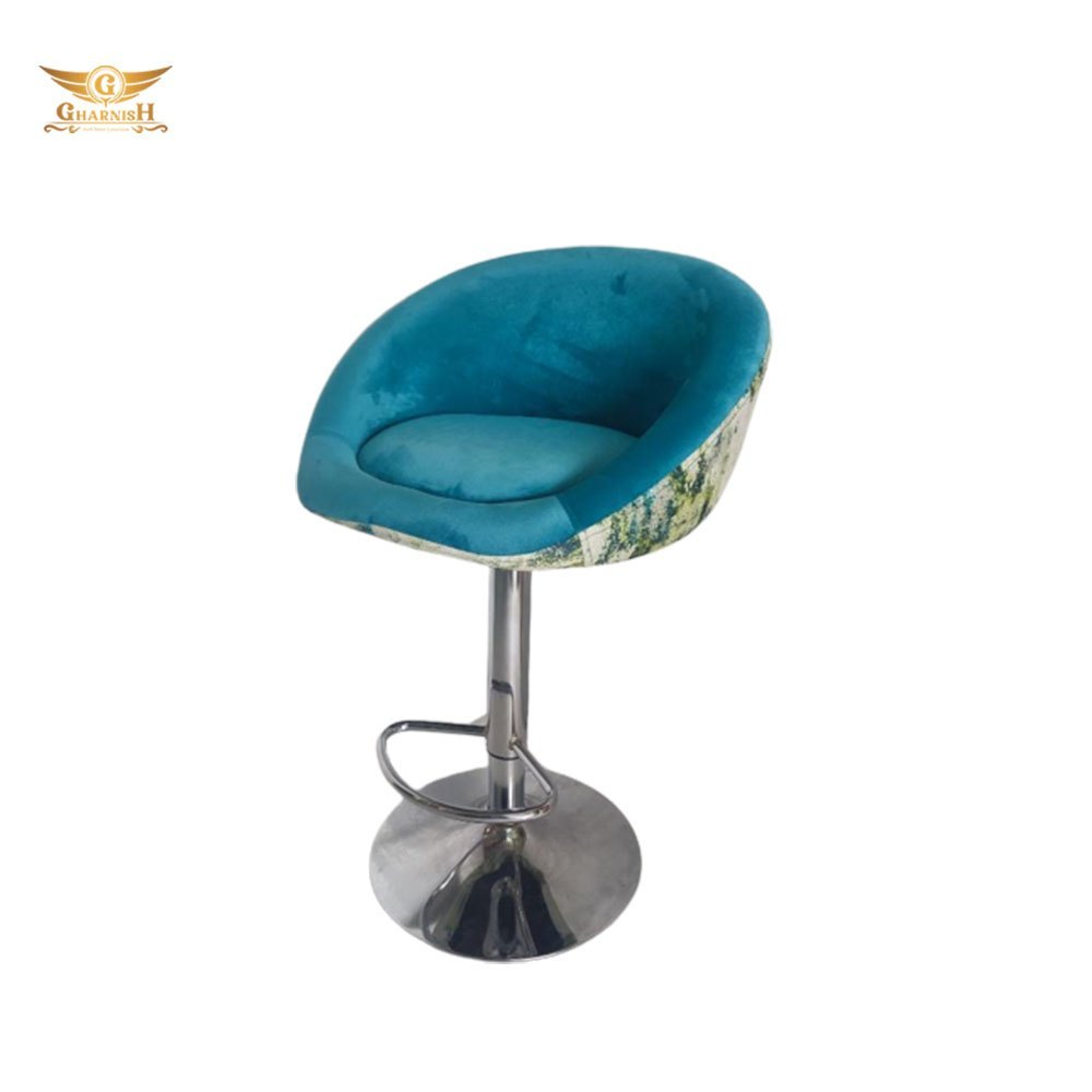 SS Blue Designer Bar Chair, Size: Standard