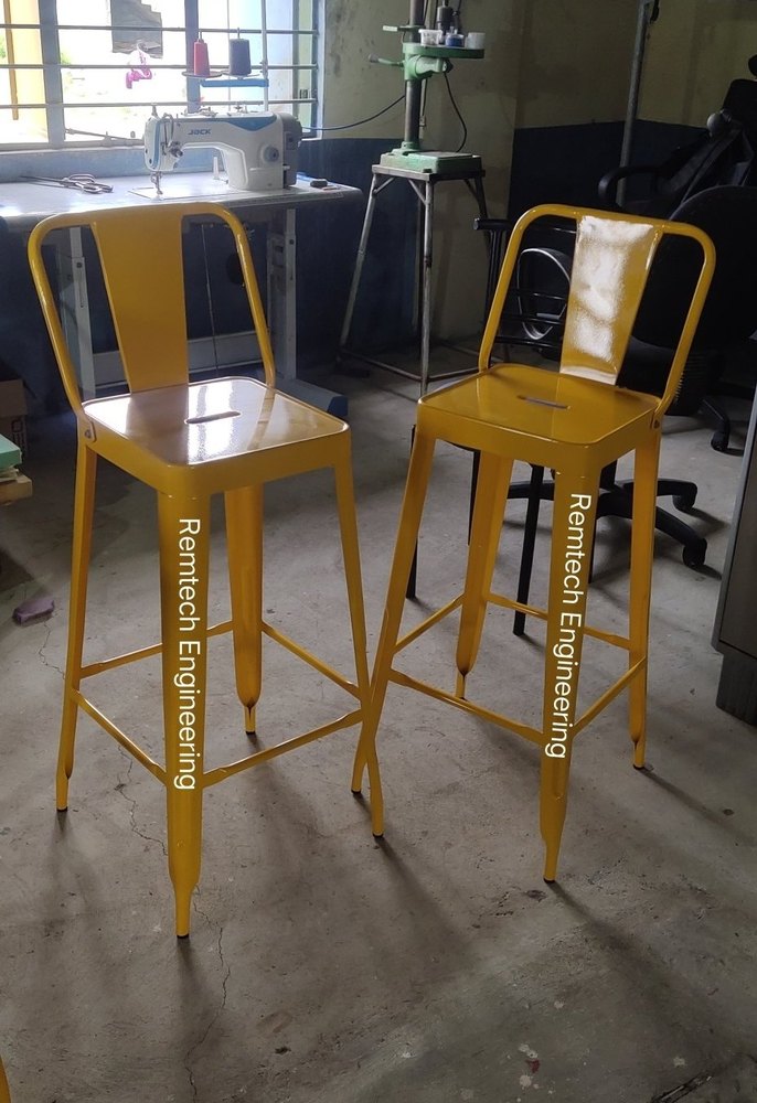 Iron Yellow Stylish Bar Chair