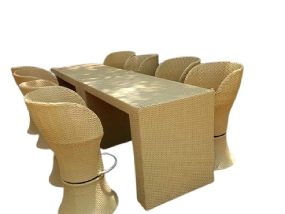 Wicker Rattan Bar Moving Chair Table Set