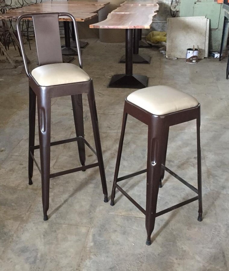 Brown Iron Bar Stool And Bar Chair