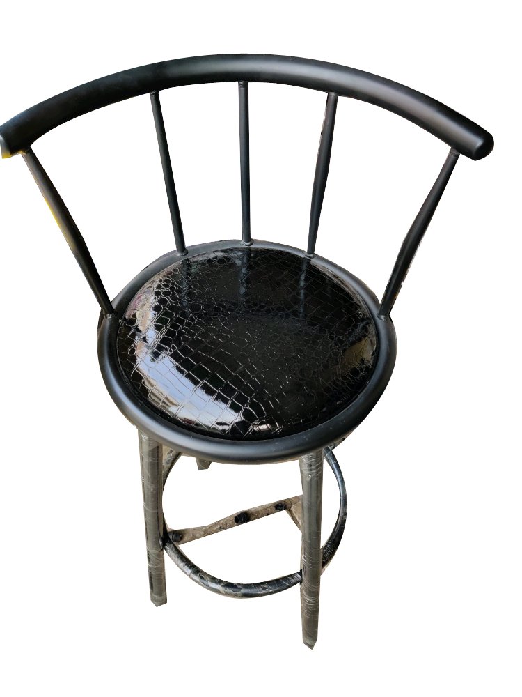 Stainless Steel Black Bar Stool, Seating Capacity: One Person