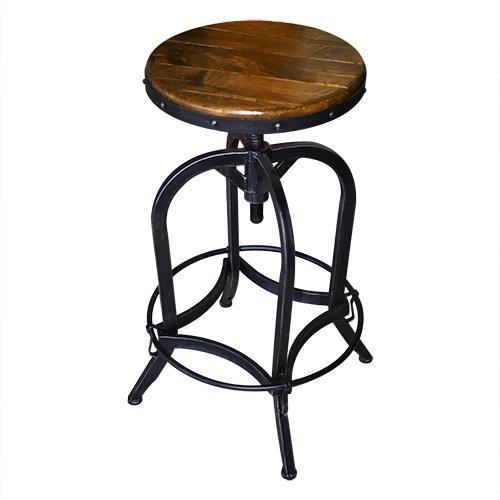 Handicraft Point Iron Adjustable Bar Stool