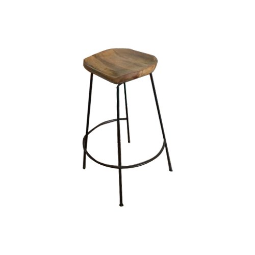 Wood Iron Wooden Bar Stool