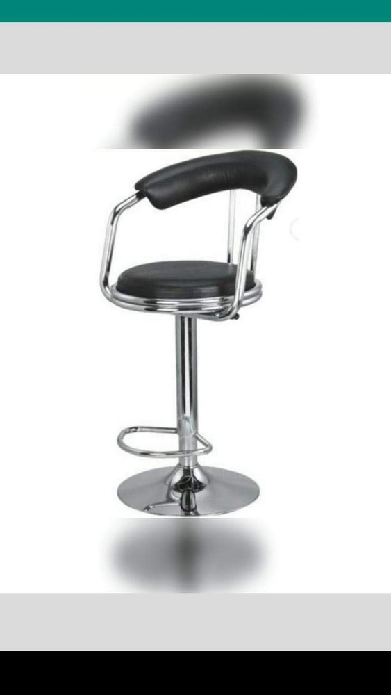 Black Stainless Steel Round Bar stool, For Sitting