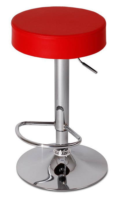 Jain Furniture Red Bar Stool Round