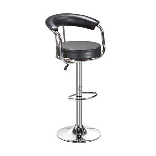 Black Rastogi Metal Bar Stool, Number Of Legs: 1, Size: 33 Inches