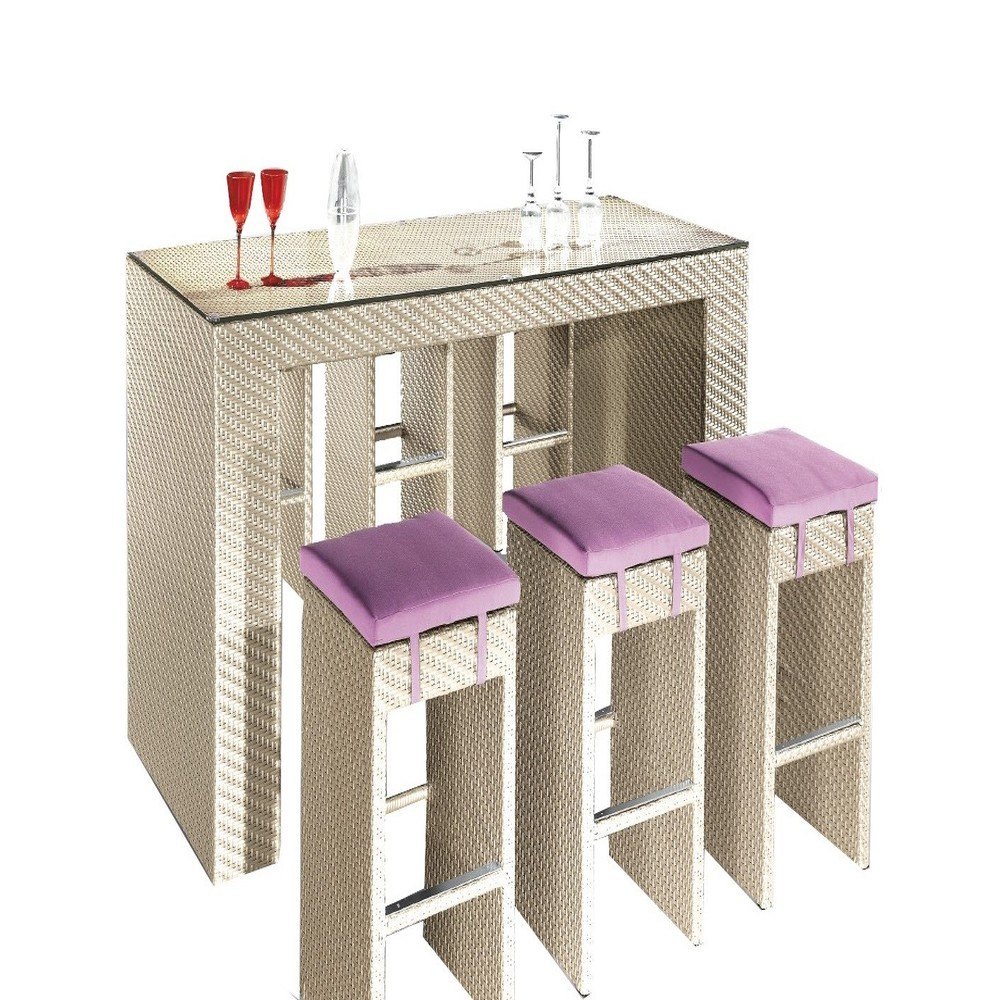 White SS, Wicker CFI-124 Bar Stool And Counter