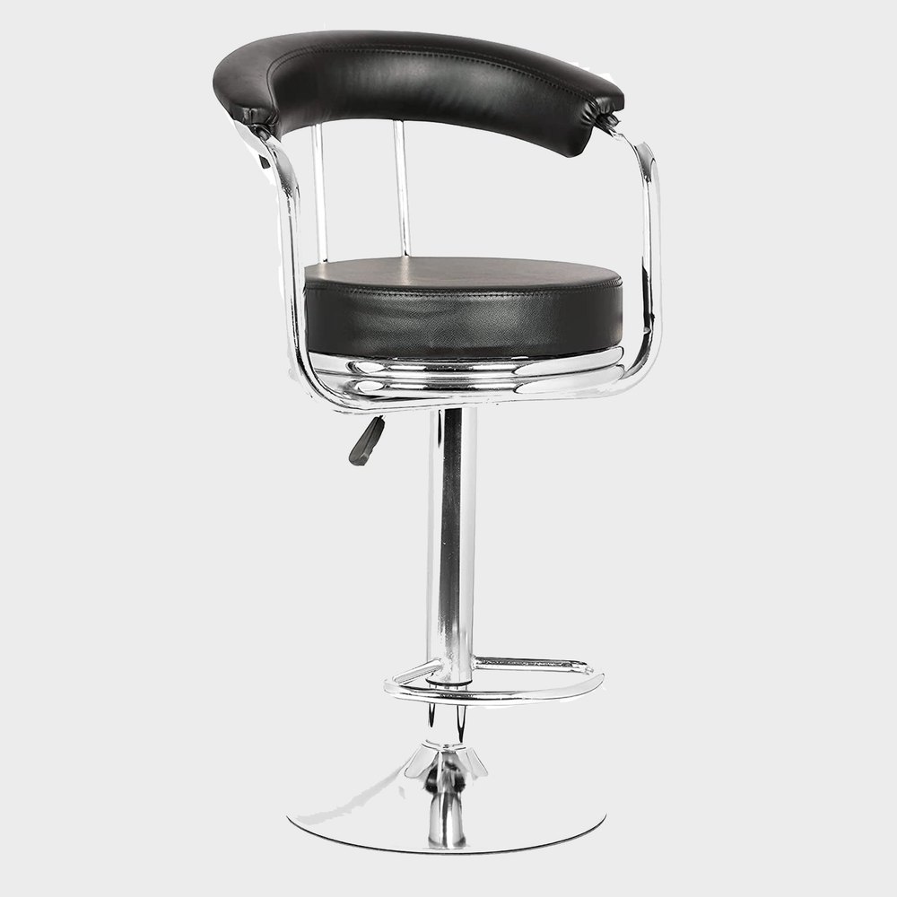 Stainless Steel Black Bar Stool Chair