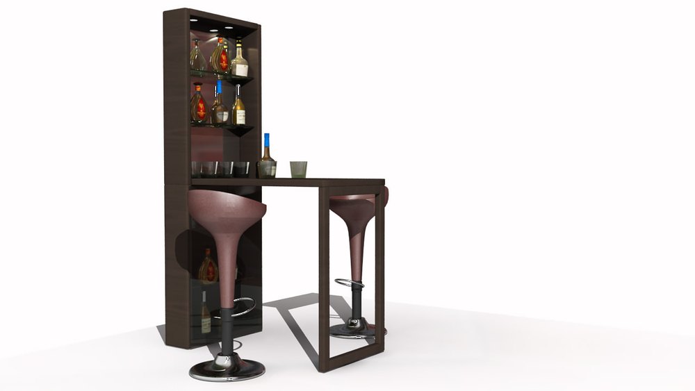 Wooden Bar Unit, Size: 60 x 30 inch