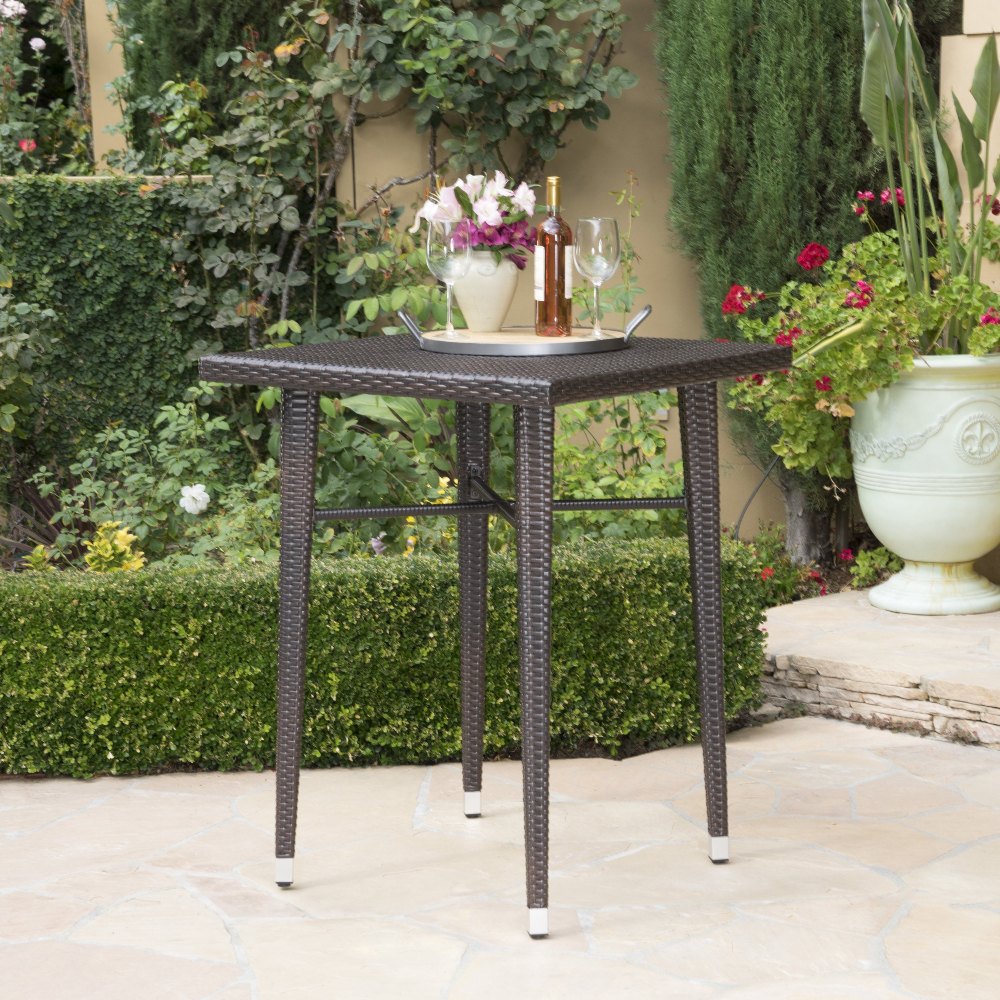 WICKER HUB Multicolor Metal Bar Table, Seating Capacity: 4 Seater, Size: 30x30x42 Inch