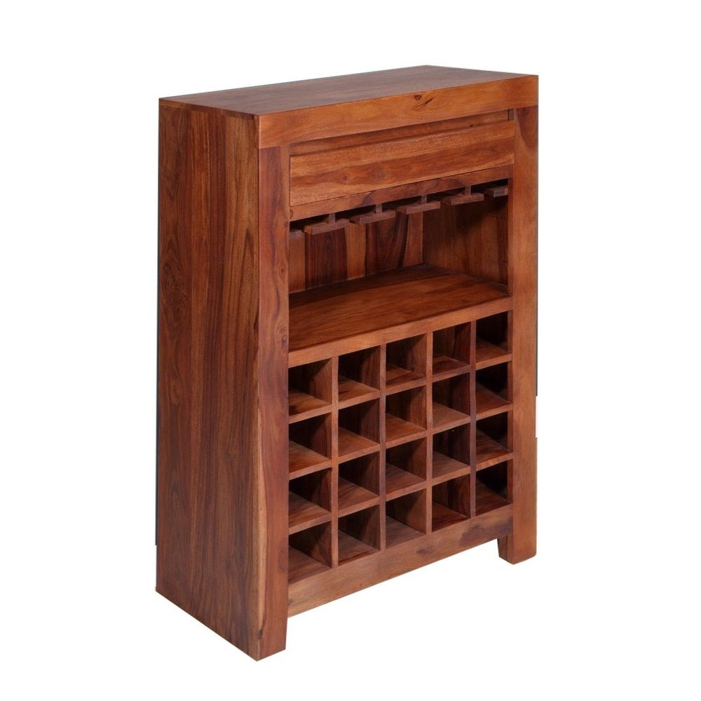 Woodlife Sheesham Wood Open One Drawer Bar Cabinet, Size: 114 X 72 X 36 cm