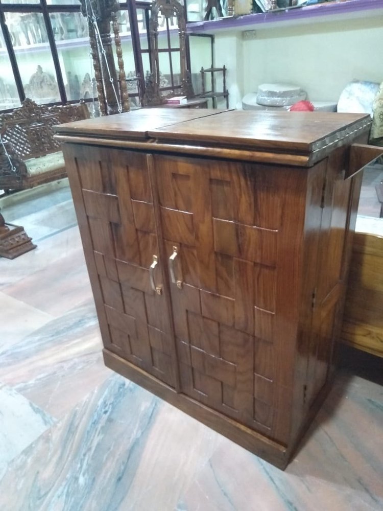 Brown Wooden Designer Bar Cabinet