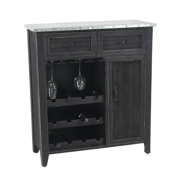 KIRAN KRAFTS 1 Designer Wooden Bar Cabinet, Modern, Size: 30X18X32