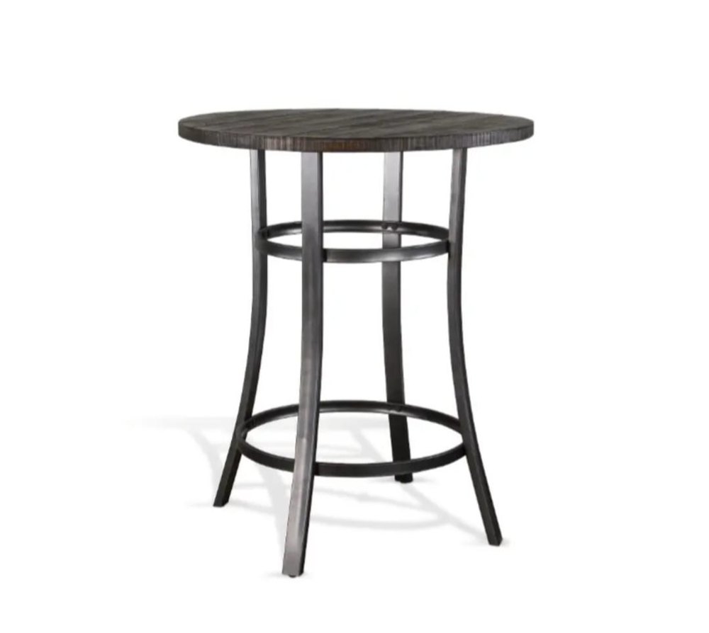 powder coated material Barrel dark Brown 42 Inch Pub Table