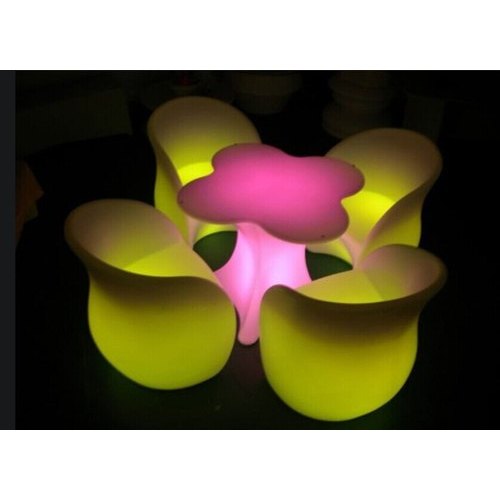 Candescent Plastic, Polyethylene LED Flower Table