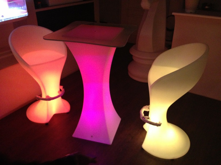 LED Bar Table and Stool