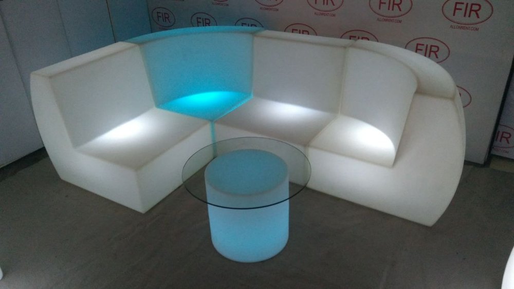 acrylic PC Modern LED lit Sofa Seat, 21 Inch X 28 Inch Aprox, Size: Multiple Seats