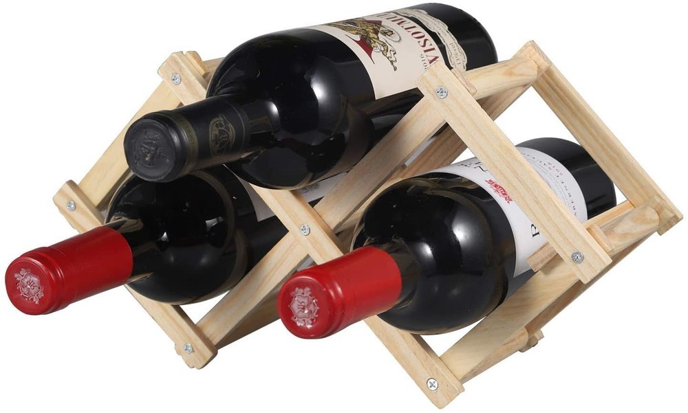 PRO365 3 Bottle Wooden Wine Rack