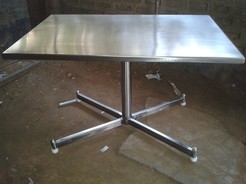 Kohinoor Furniture Stainless Steel KF-CANT-2 Canteen Table, For Hotel