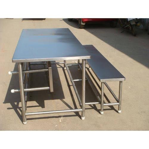 SS304 Dining Canteen Mesh Table, Seating Capacity: 8, Size: 92*32*30