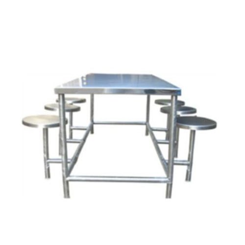 Silver SS 6 Seater Canteen Table