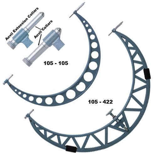 Mitutoyo/Insize Outside Micrometers Series-105 with Extension Anvil Collars img